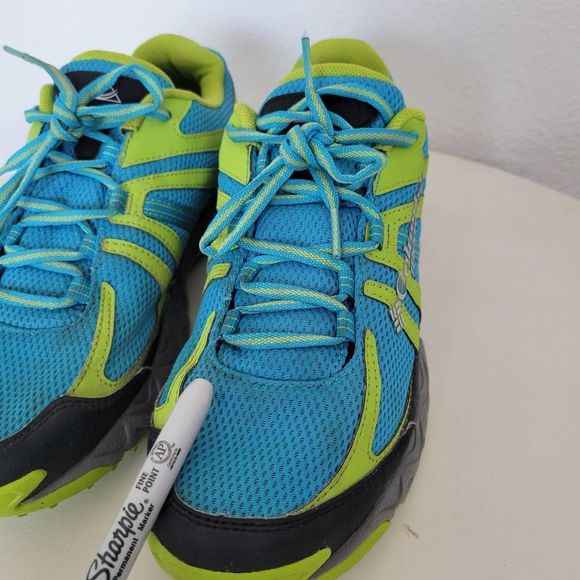 Columbia Men's Montrail Trail Running Shoes Blue & Green Size 9 - Picture 3 of 10